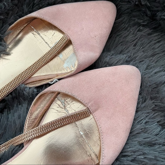 Guess Pink Pointed Flat with Chain - Picture 3 of 4